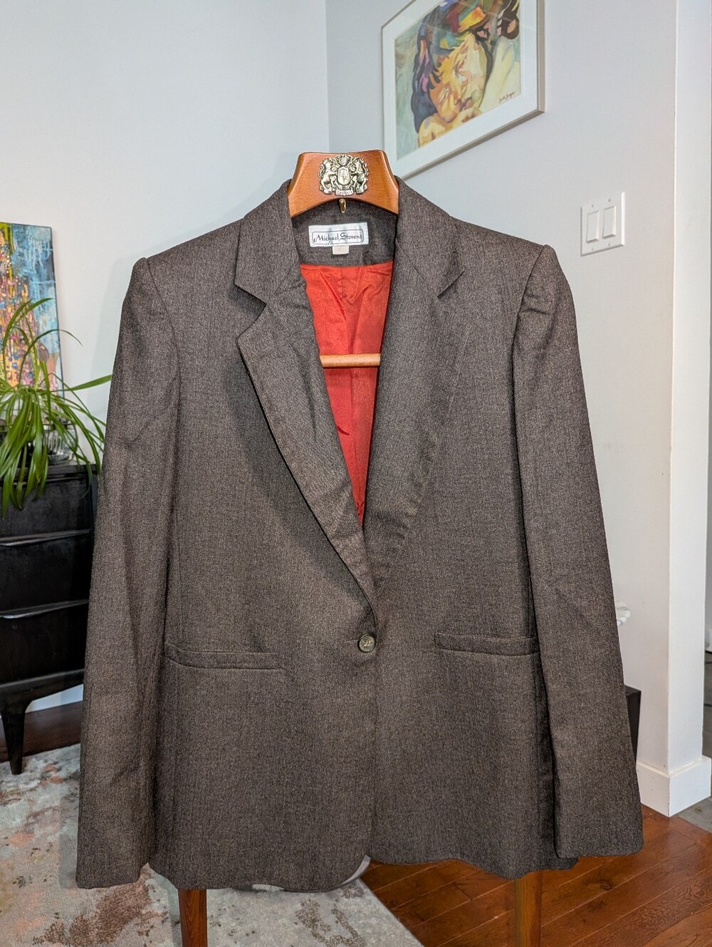 Vintage Brown Wool Blazer - Classic Tailored Jacket